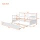 preview thumbnail 7 of 5, Twin Size Daybed Wood Bed with Twin Size Trundle,White