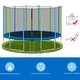 preview thumbnail 3 of 16, Kids Trampoline, Round Outdoor Recreational Trampoline with Safety Fence Mesh, Ladder and 8 or 12Wind Stakes