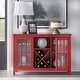preview thumbnail 5 of 5, Simple Living Portland Glass Wine Buffet/Sideboard