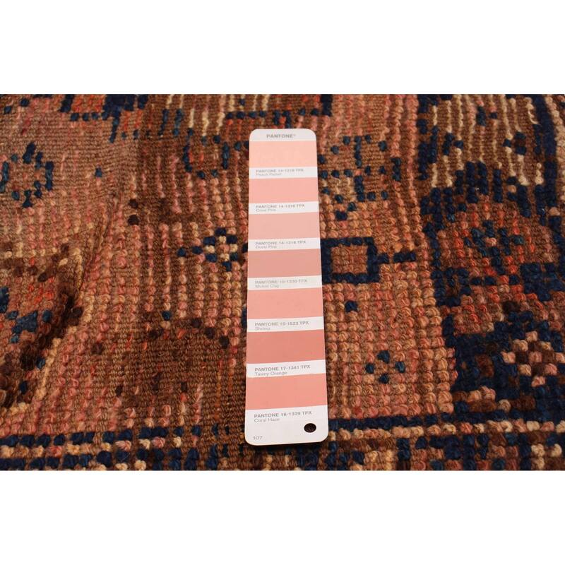 ECARPETGALLERY Hand-knotted Melis Vintage Copper Wool Rug - 3'1 x 10'11