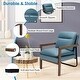 preview thumbnail 16 of 25, Costway Set of 2 Modern Accent Armchair Lounge Chair w/ Wood Legs & - 34.5'' x 26.5'' x 36''