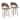Carson Carrington Vika Upholstered 26" Counter Stool with Bent Wood Legs & Round Footrest (Set of 2)