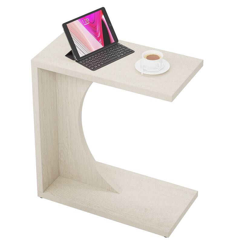 C-Shaped End Table, Sofa Side Table, Living Room Bedroom C Table Accent Side Table