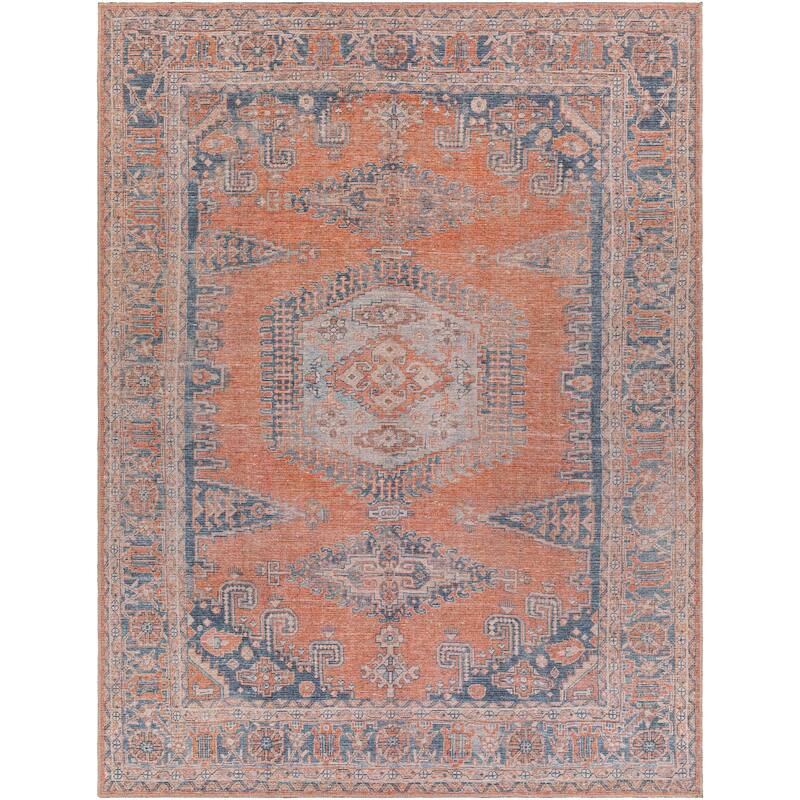 Livabliss Colin Traditional Medallion Washable Area Rug