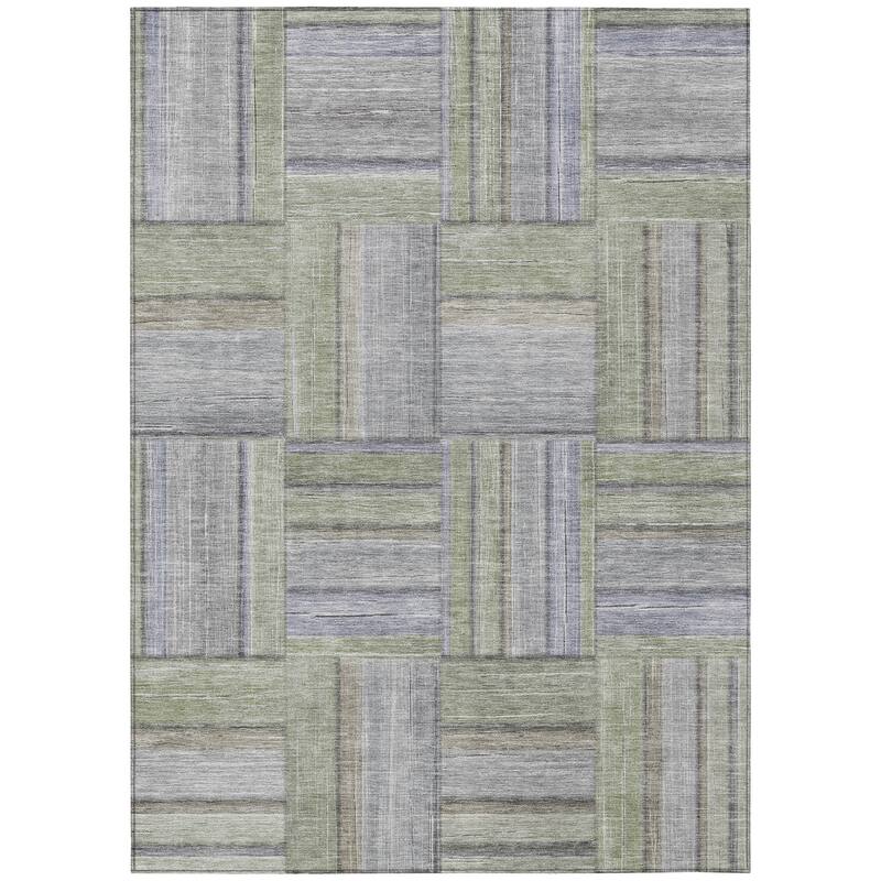 Machine Washable Indoor/ Outdoor Modern Weave Chantille Rug