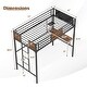 preview thumbnail 3 of 7, Costway Twin Size Loft Bed with Desk & Shelf Safety Guardrail & Ladder