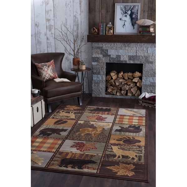 Alise Rugs Natural Lodge Novelty Lodge Area Rug. Opens flyout.