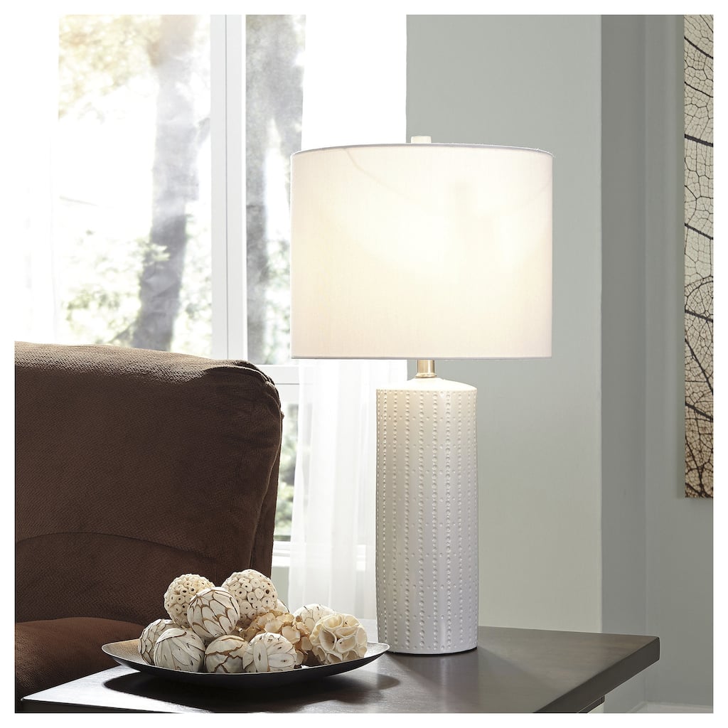 Steuben White 25 Inch Table Lamps - Set of 2