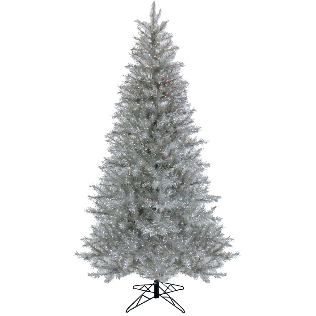 National Tree Company 9 f.t Pre-lit Artificial Christmas Crystal Pine Hinged Tree, 950 RGB LED Lights- UL - 9 Foot