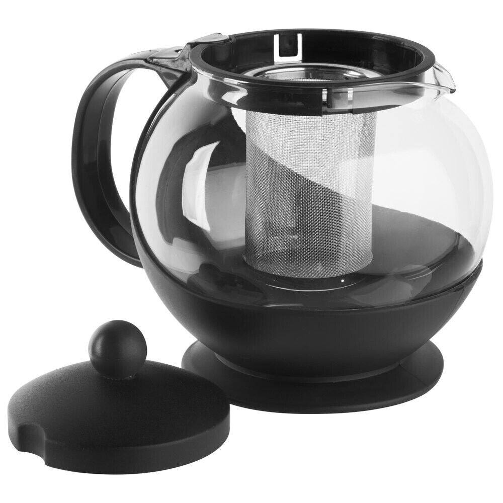 25oz Tempered Glass Teapot with Stainless Steel Infuser Bed Bath