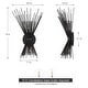 preview thumbnail 6 of 8, Nathan 2-Light Black Starburst Wall Sconce Light - 18"H