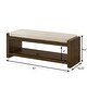 preview thumbnail 22 of 20, 47" Accent Bench with Lower Shelf Shoe Rack, Padded Seating Bench, Bed End Bench with Storage, Removable Cushion