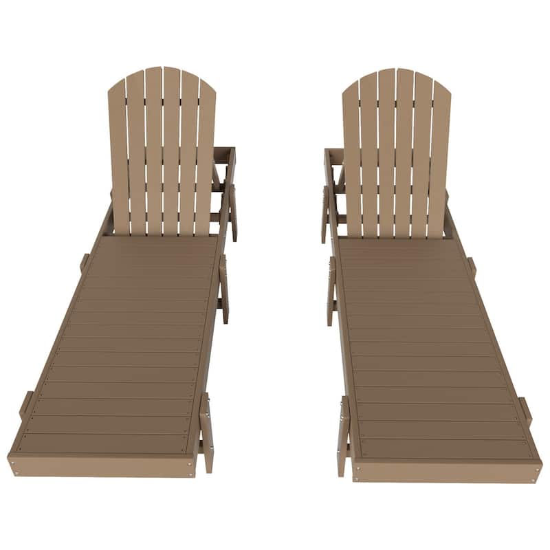 Altura Armless Poly Eco-Friendly All Weather Reclining Chaise Lounge (Set of 2)