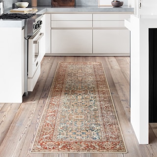 Alexander Home Isabelle Boho Vintage Botanical Pattern Area Rug