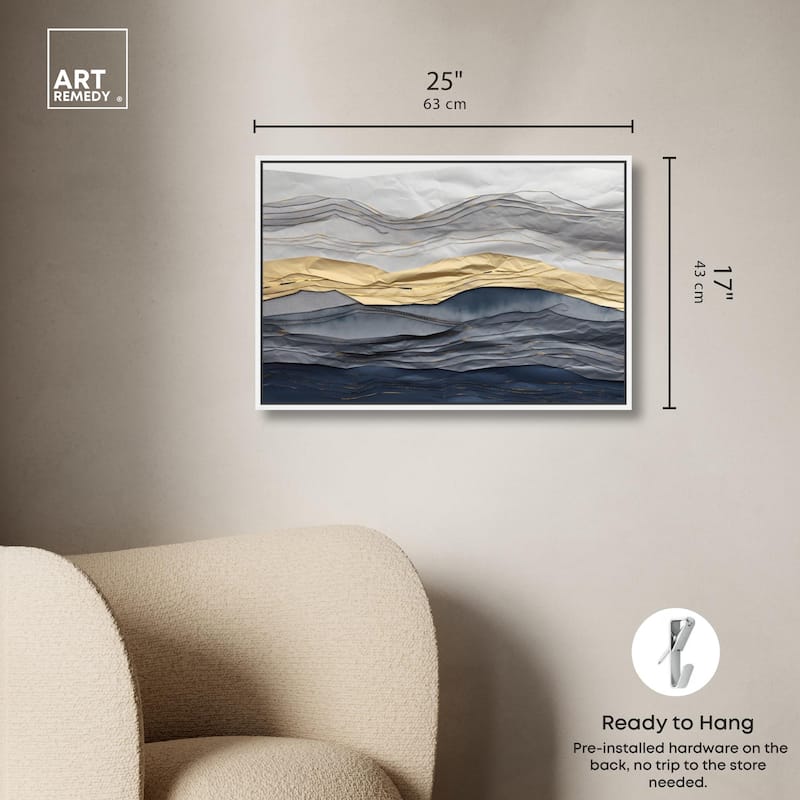 Flowing Golden Tide Canvas by Art Remedy