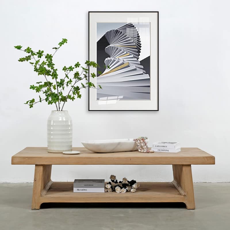 67" Long Ravenna Coffee Table, Weathered Natural Pine