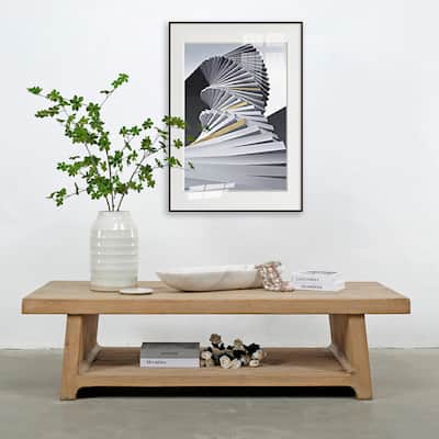 67" Long Ravenna Coffee Table, Weathered Natural Pine