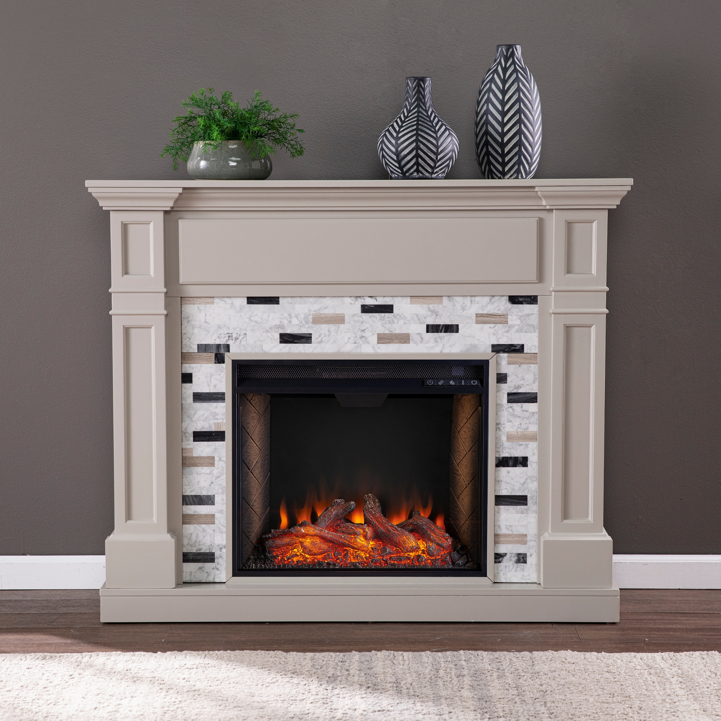 SEI Furniture Birkover Electric Fireplace - Thumbnail 4