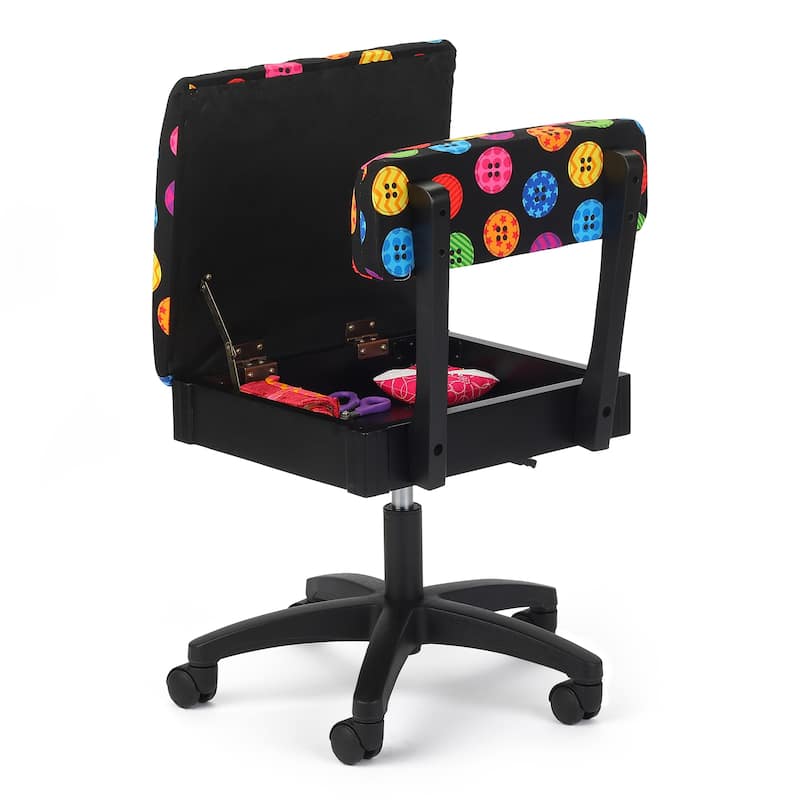 Hydraulic Sewing Chairs: Bright Buttons