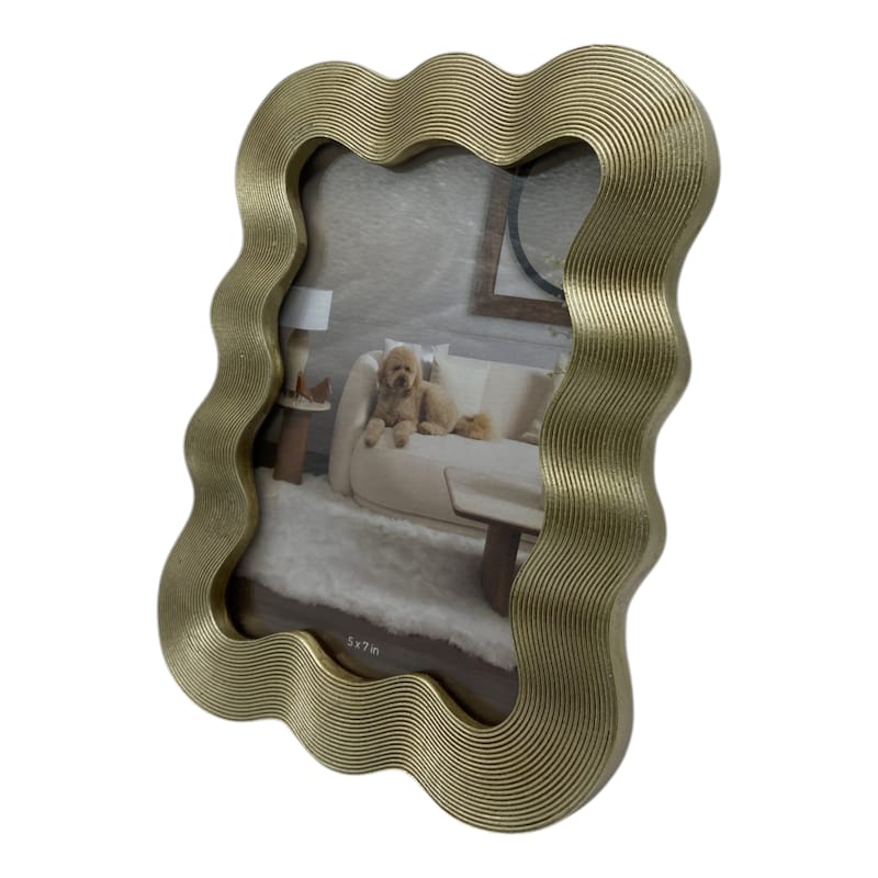 Polyresin Photo Frame Sculpted Wavy Border Textured Edge Design