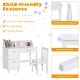 preview thumbnail 28 of 28, Costway Kids Wooden Study Desk & Chair Writing Table w/Drawer Storage
