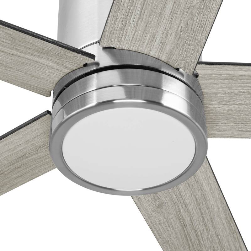 60" Honeywell Graceshire Brushed Nickel Indoor Ceiling Fan with LED Light and Remote Control, 6-Speed BLDC Motor