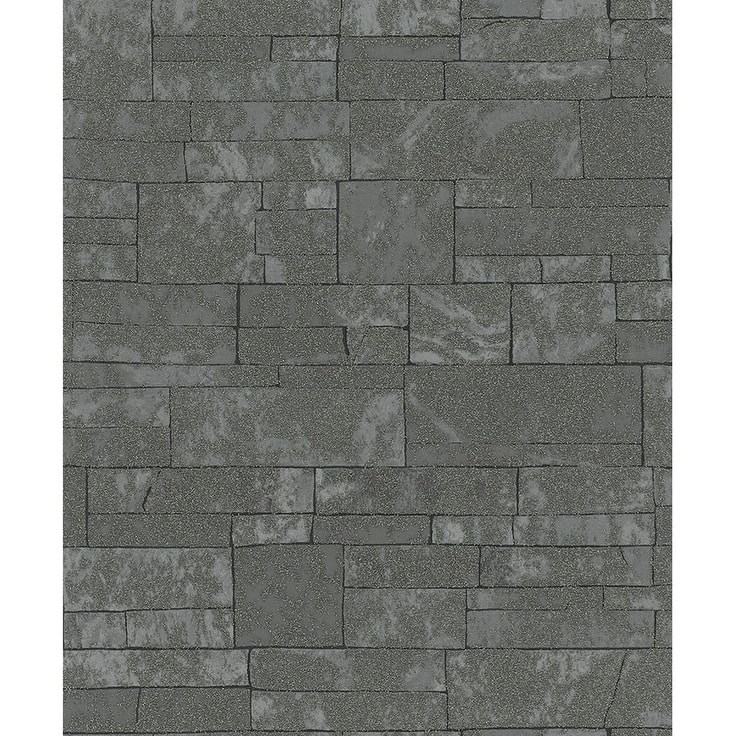 Marburg Hernando Charcoal Stones Wallpaper - 20.9 x 396 x 0.025
