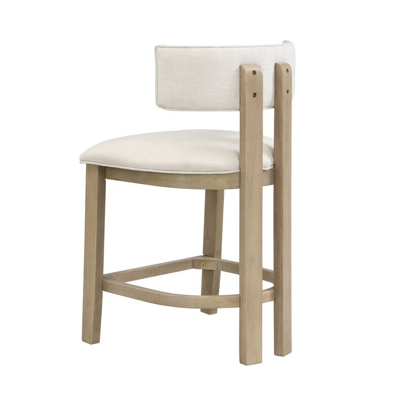 Christopher Knight Home - Dovey Contemporary Upholstered 26-Inch Counter Stool Set of 2 with Rubberwood Frame