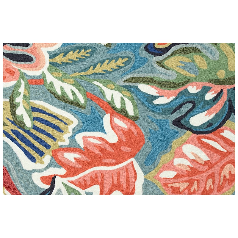 Liora Manne Capri On Holiday Indoor/Outdoor Rug Aqua 1'8" x 2'6" - 1'8" x 2'6"