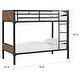 preview thumbnail 7 of 8, Walker Edison Browning Rustic Wood Twin-over-Twin Bunk Bed