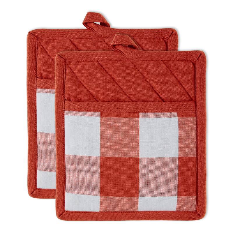 DII Vintage Red Buffalo Check Dishtowel (Set of 3)