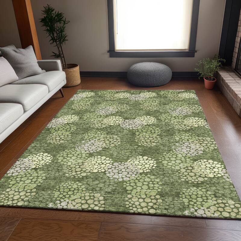 Premium Washable Super Soft Contemporary Clusters Mayfield Rug