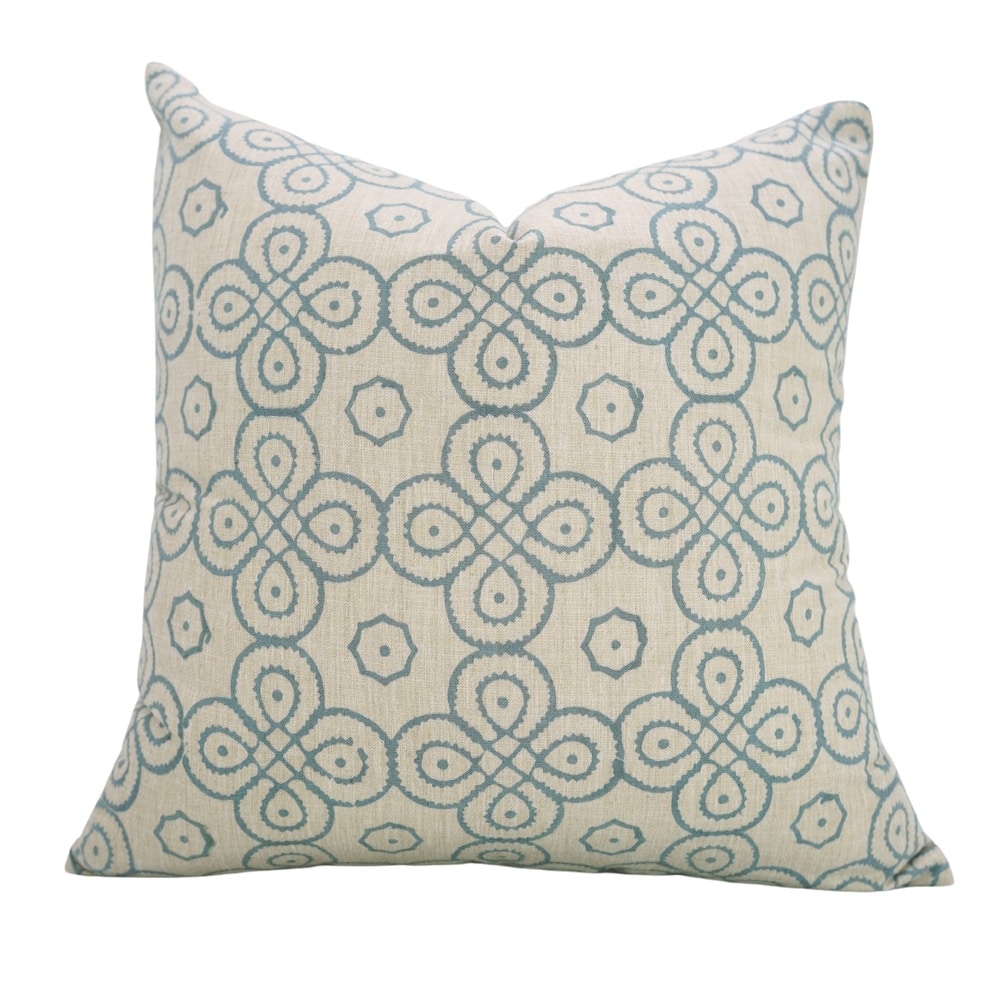 Fabdivine Linen Cushion Cover Floral Throw Handmade Purple Pillow Case for Couch Office Guest Bedroom Farmhouse, Pushaplata