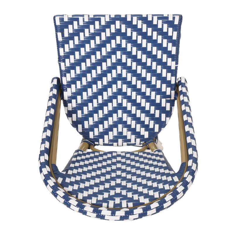 Kinner Outdoor Aluminum French Barstools (Set of 4) by Christopher Knight Home - 18.00" L x 23.75" W x 46.00" H