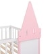 preview thumbnail 16 of 14, Fun Design Twin over Twin Pink Castle Shape Bunk Beds, Kids Bunk Beds