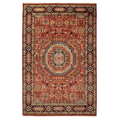 ECARPETGALLERY Hand-knotted Jules Serapi Red Wool Rug - 5'11 x 9'1