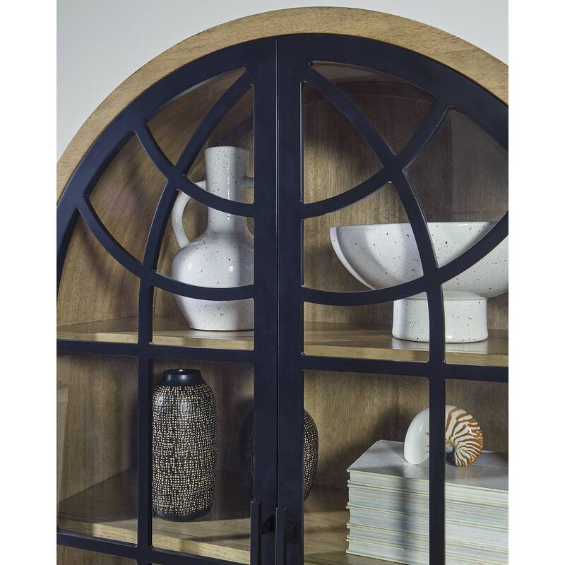 Signature Design by Ashley Gwenwich Brown/Black Accent Cabinet - 40" W x 16" D x 74" H