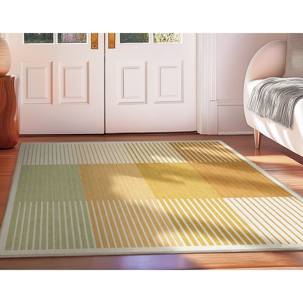 Well Woven Apollo Elemental Grove Modern Geometric Low Pile Area Rug