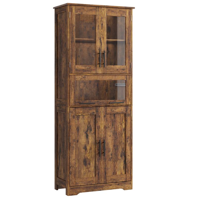 67" Tal Storage Cabinet with Glass Doors