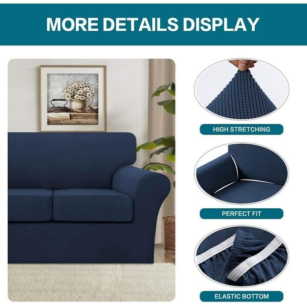 4 Piece Couch Cover Sofa Covers with Individual Couch Cushion Covers Feature Jacquard Fabric Bed Bath Beyond 40877982