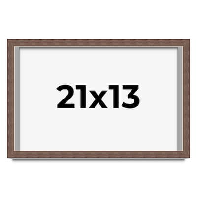 21x13 Shadow Box Frame Brown | 1.125 inches Deep Real Wood Rustic