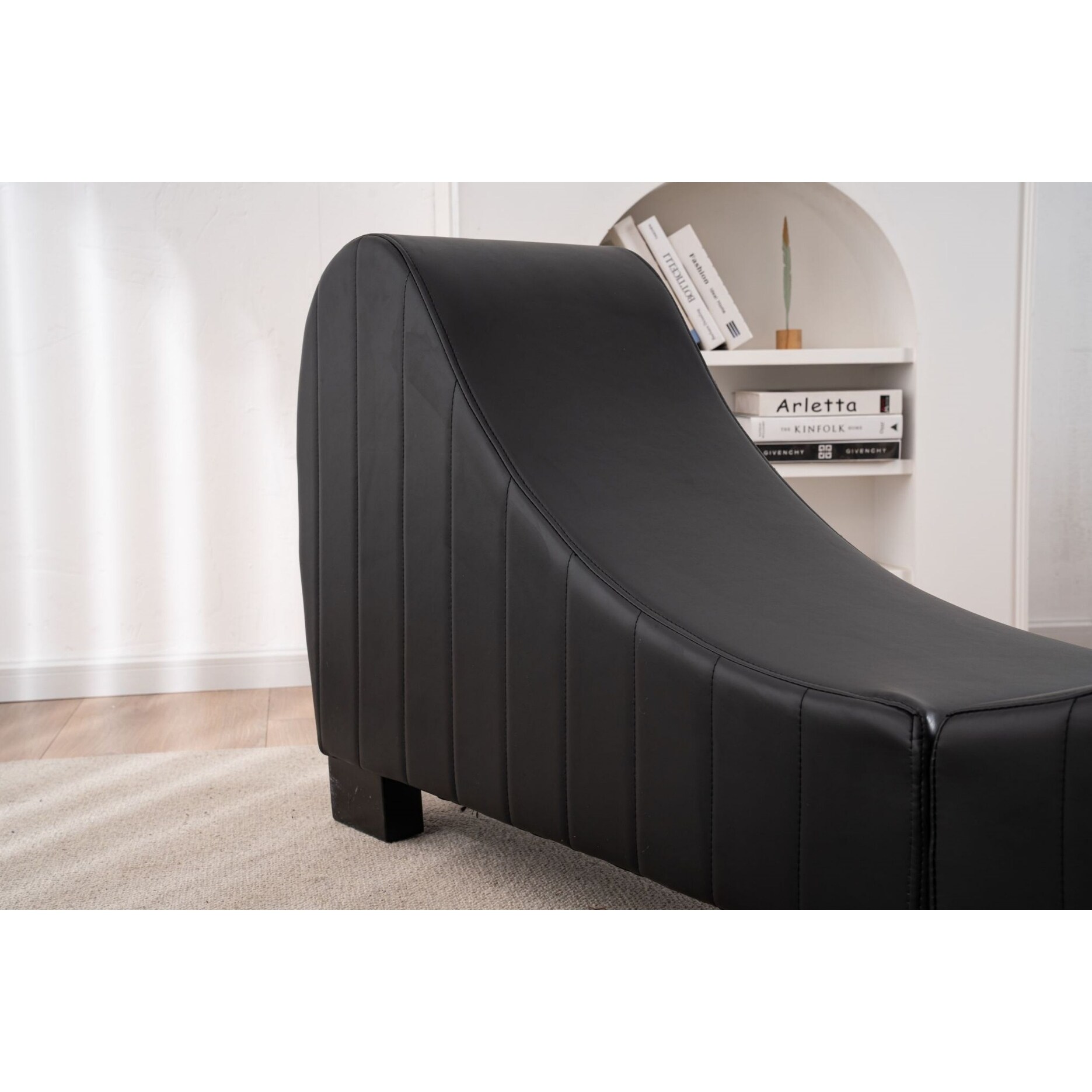 Oliver & james soulages faux leather yoga new arrivals chair stretch chaise