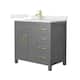 Option Dark Gray / Giotto Quartz Top / Brushed Gold