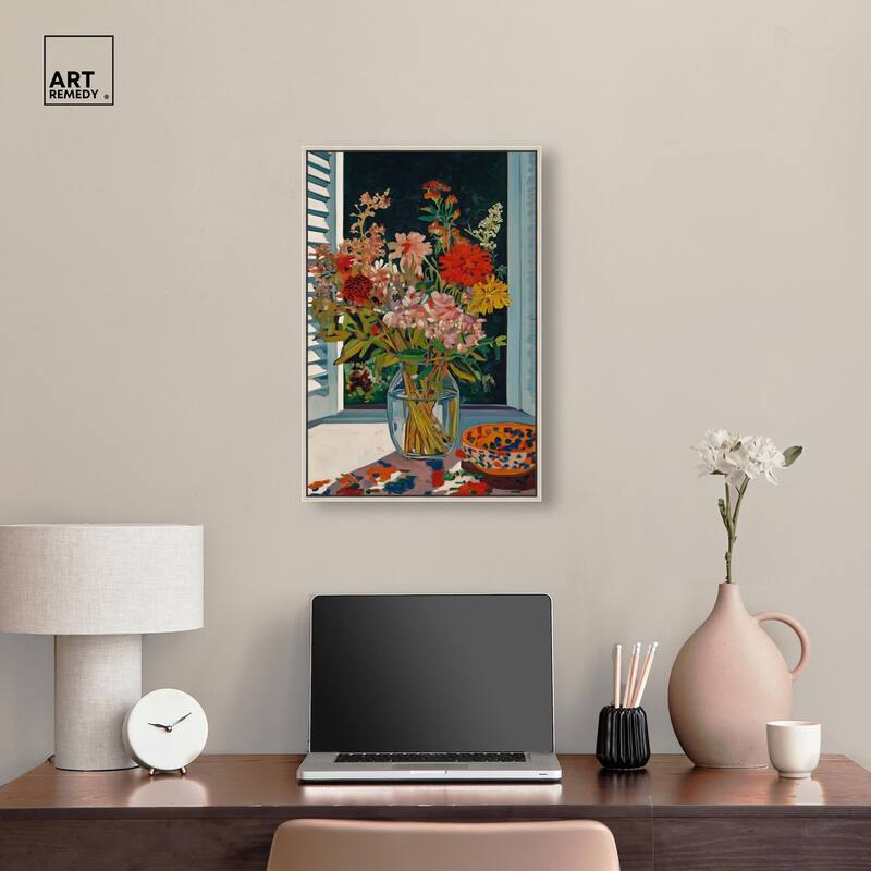 Vase on a Windowsill Canvas by Art Remedy