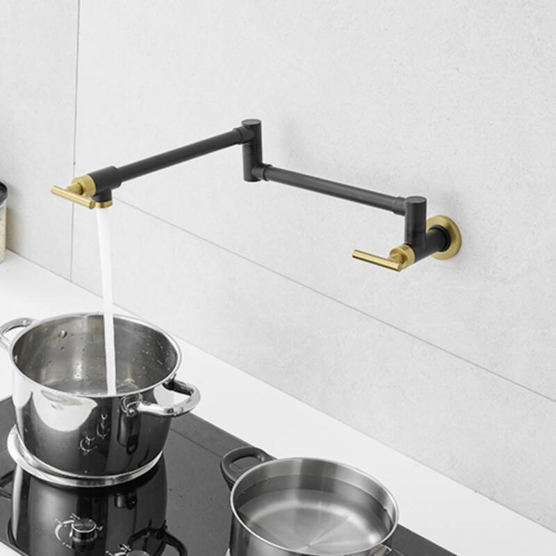 Wall mounted commercial pot filler faucet