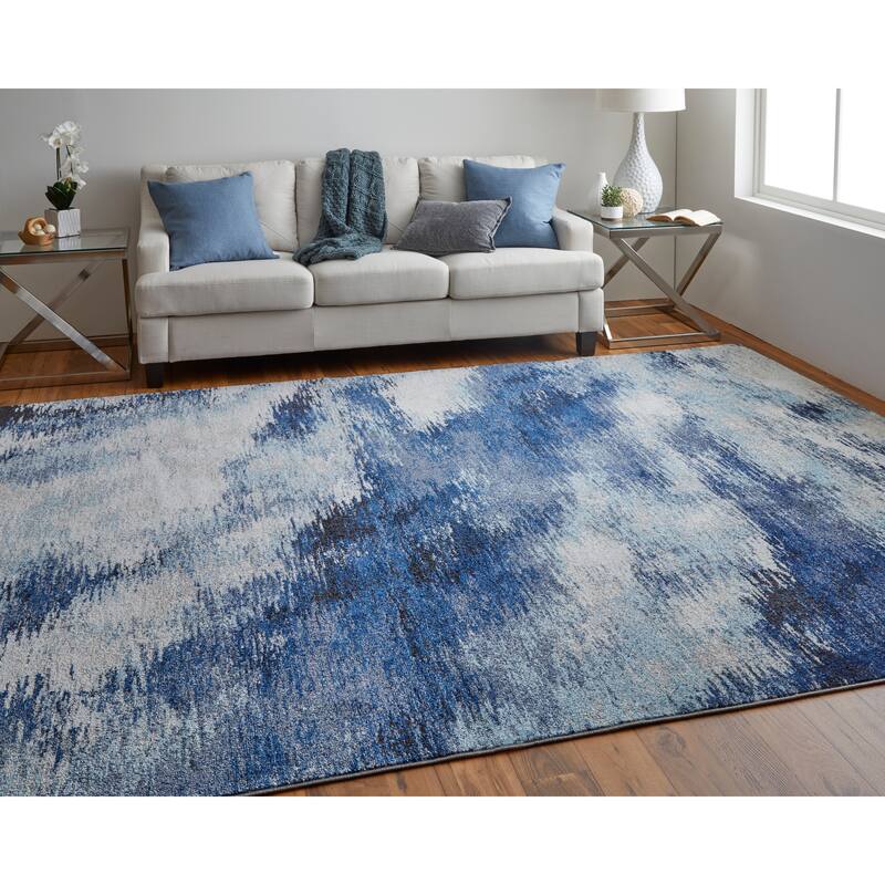 Grand Bazaar Adelmo Machine Made Abstract Modern Area Rug