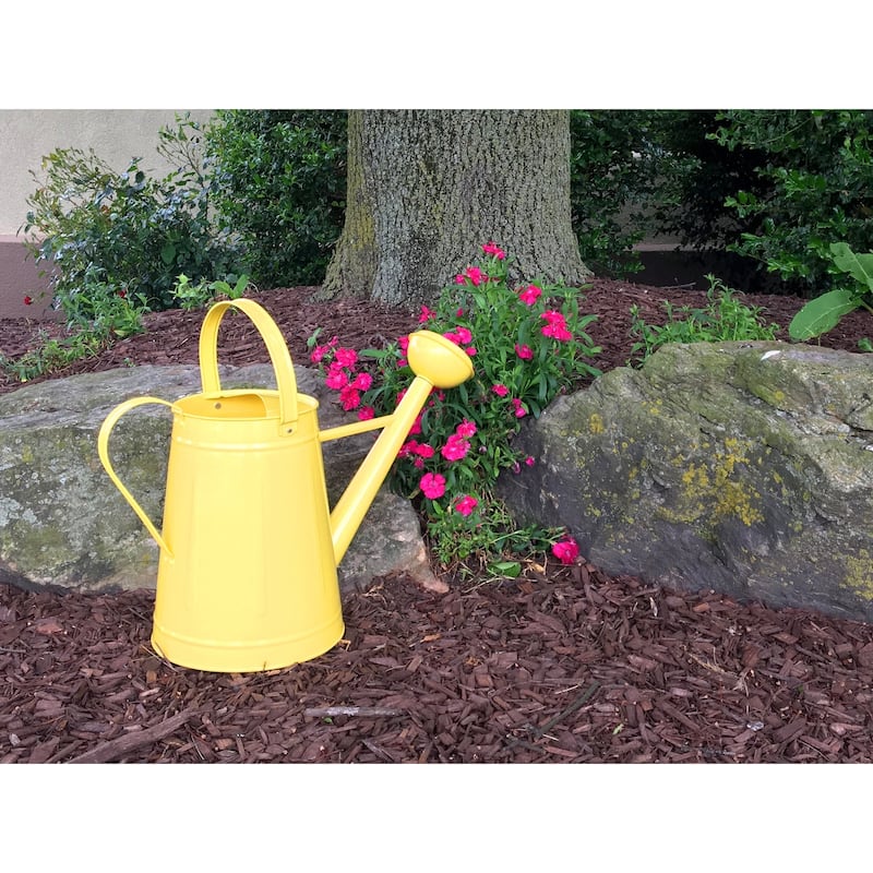 1.2 Gallon Traditional Metal Watering Can with 20"L x 12.25"W Memory Foam Kneeling Cushion