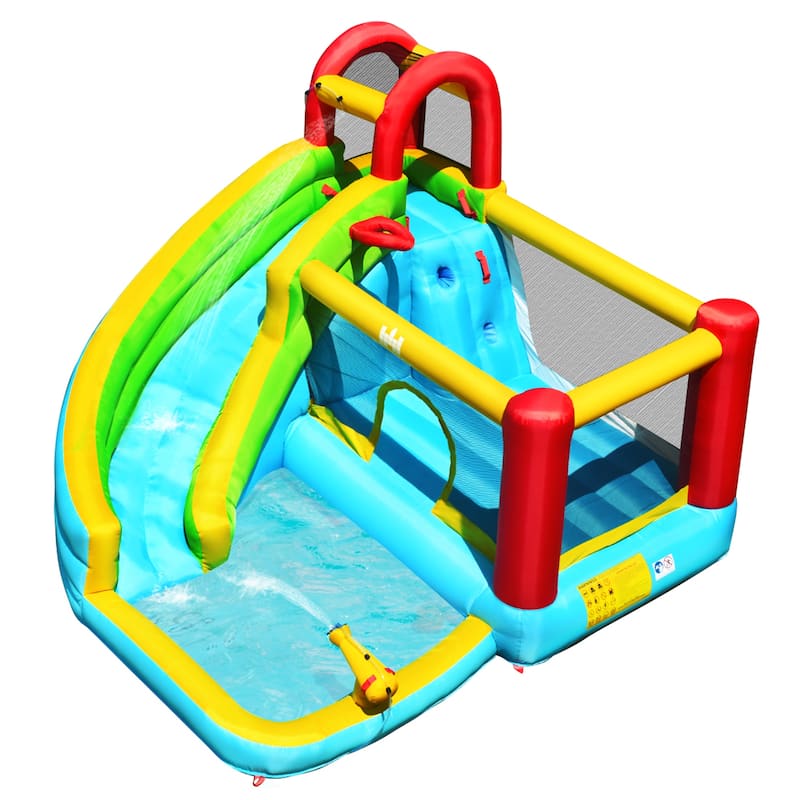 Gymax Inflatable Kids Water Slide Jumper Bounce House Splash Water - See Details