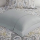 preview thumbnail 7 of 12, Harbor House Hallie 6-piece Grey Damask Pattern Cotton Comforter Set