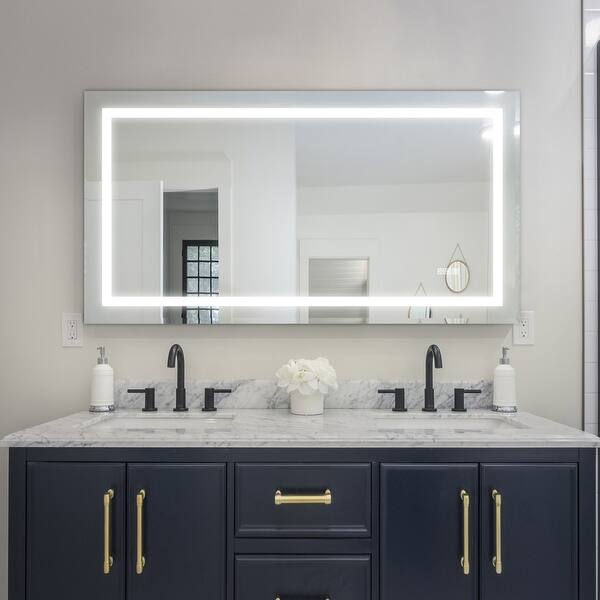 Mirror Lights Stick On Vanity Lighting LED Mirror Light Long Battery Life  Dimmable Touch Control For